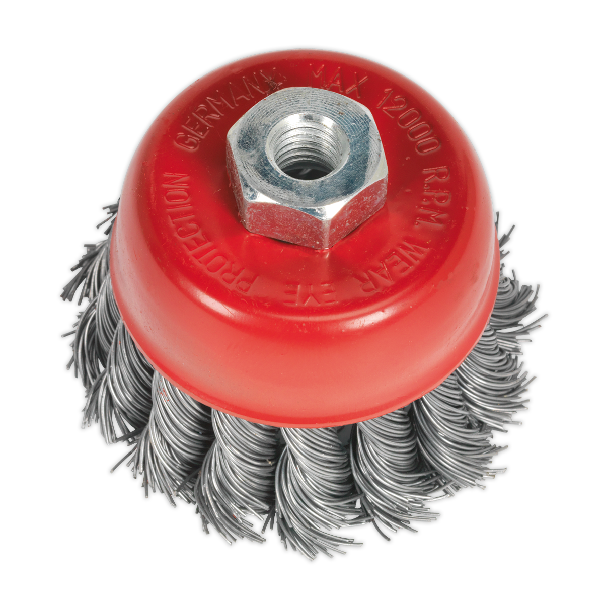 65mm Twist Knot Wire Cup Brush M10 x 1.25mm