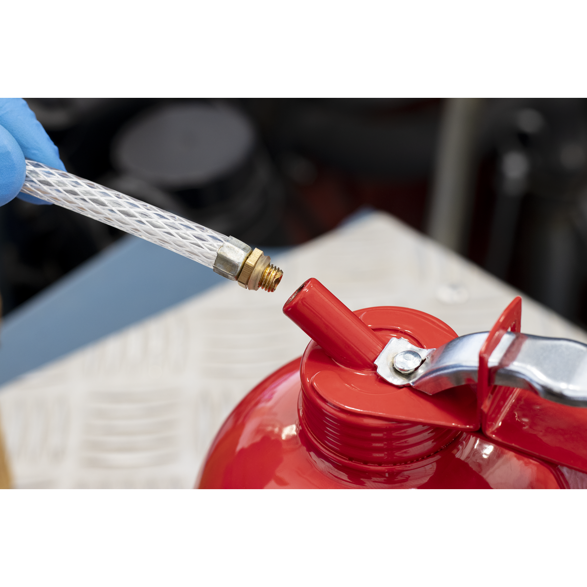 Metal Oil Can with Flexible Spout 1000ml