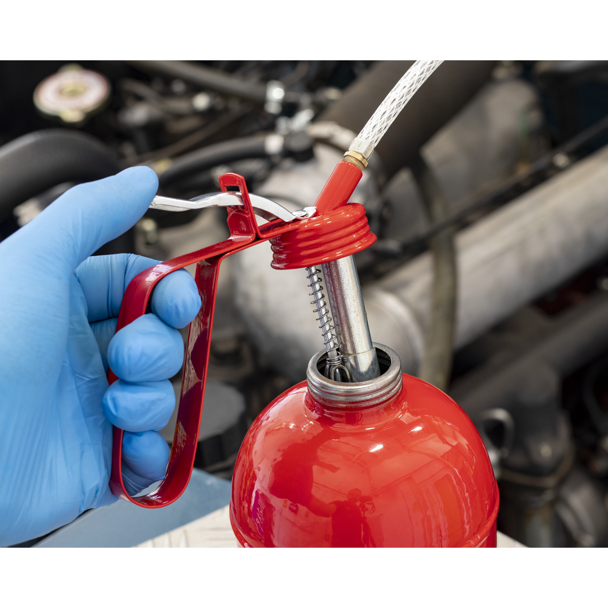 Metal Oil Can with Flexible Spout 1000ml