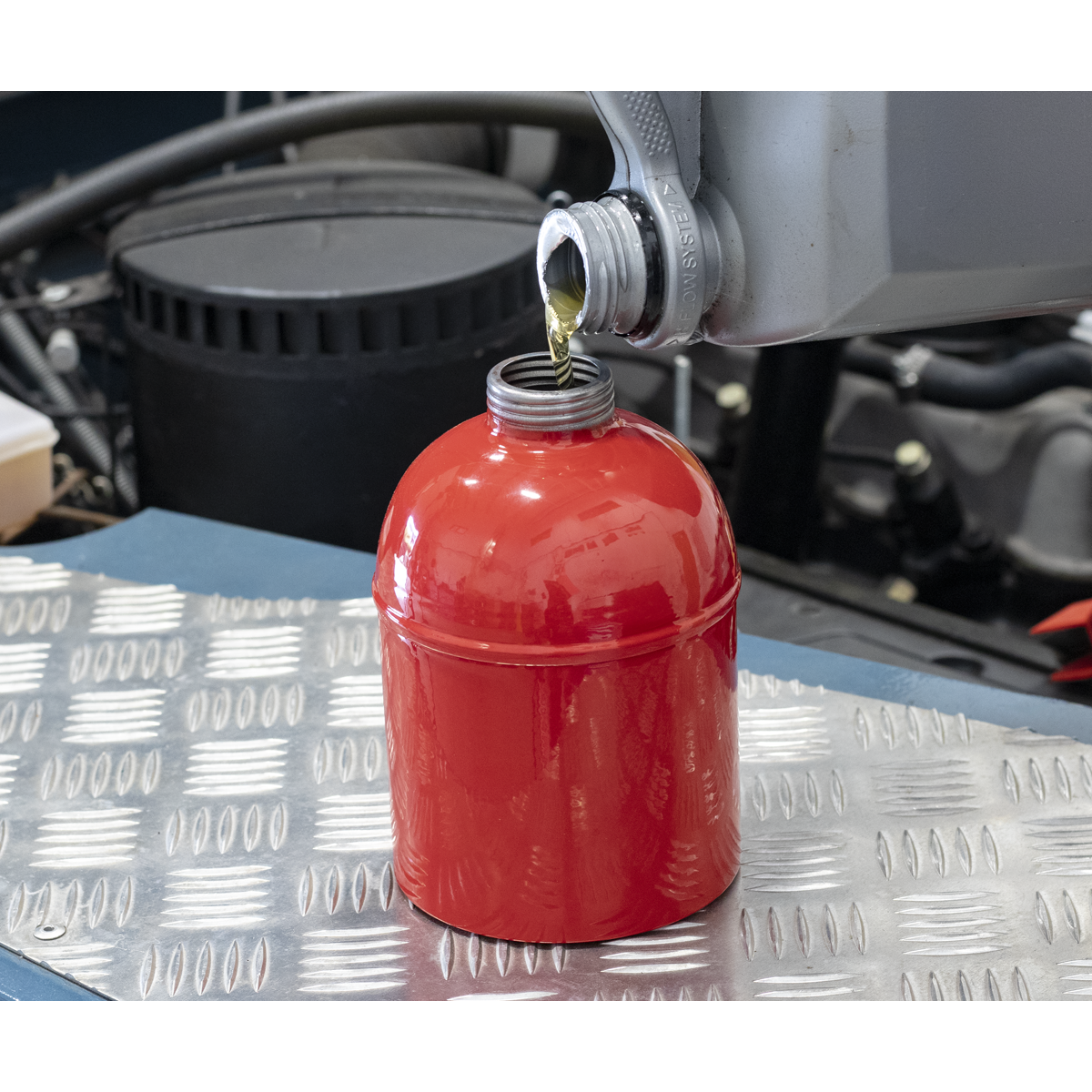 Metal Oil Can with Flexible Spout 1000ml