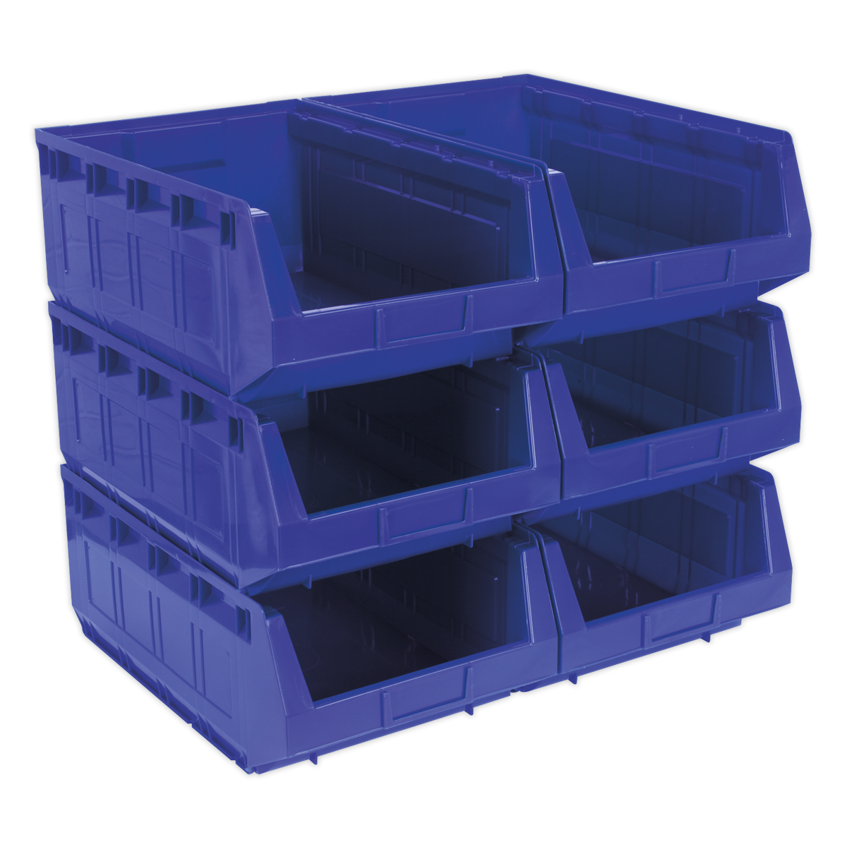 Plastic Storage Bin 310 x 500 x 190mm, Blue - Pack of 6