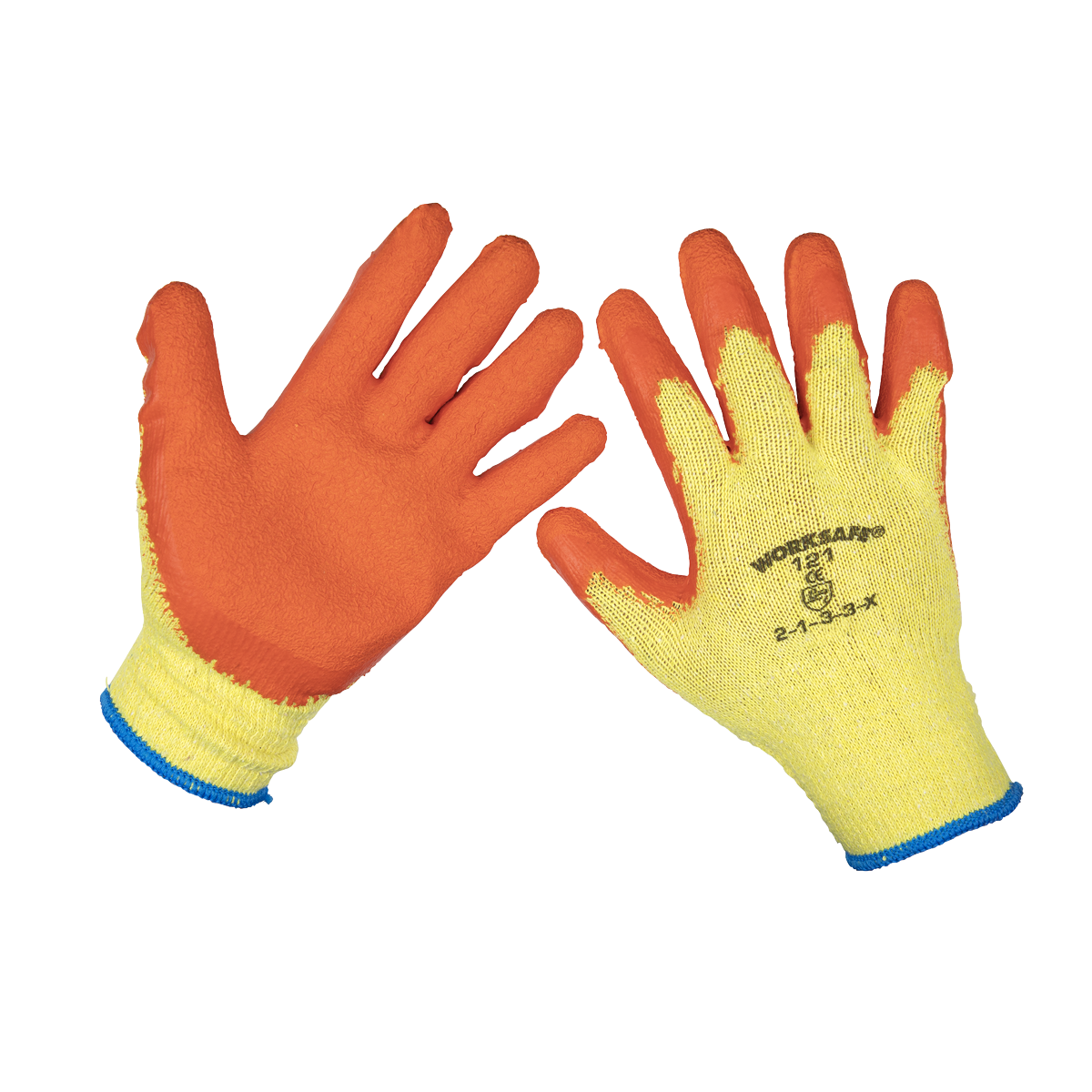 Worksafe® Super Grip Knitted Gloves with Latex Palm - Pack of 6 Pairs