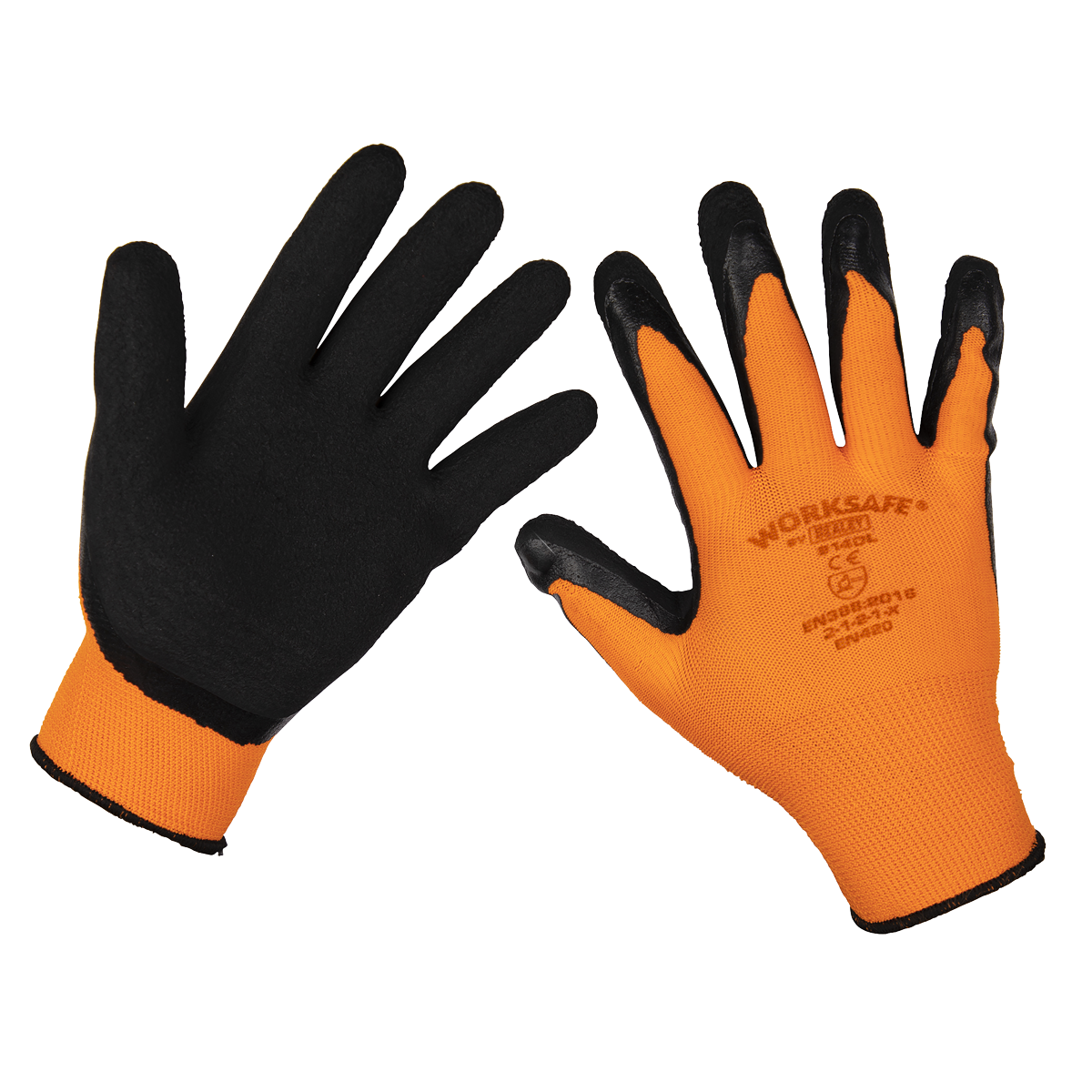 Worksafe® Foam Latex Grippa Gloves - Pack of 6 Pairs