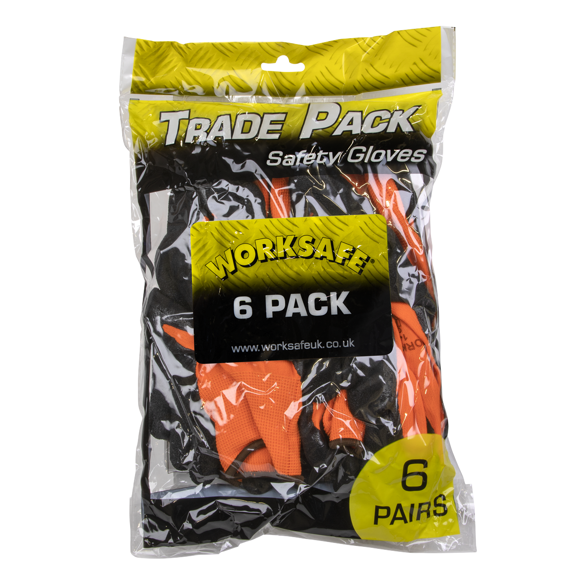Worksafe® Foam Latex Grippa Gloves - Pack of 6 Pairs