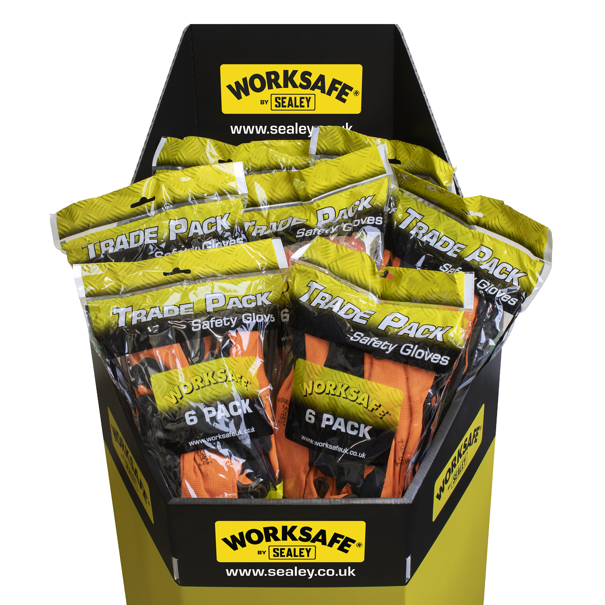 Worksafe® Foam Latex Grippa Gloves - Pack of 6 Pairs