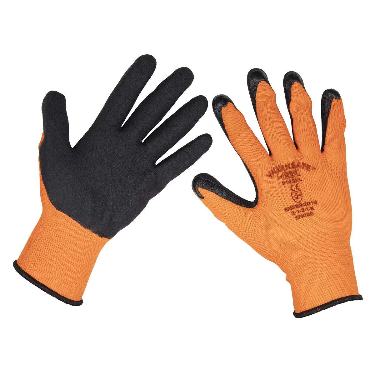 Worksafe® Foam Latex Grippa Gloves - Pack of 6 Pairs