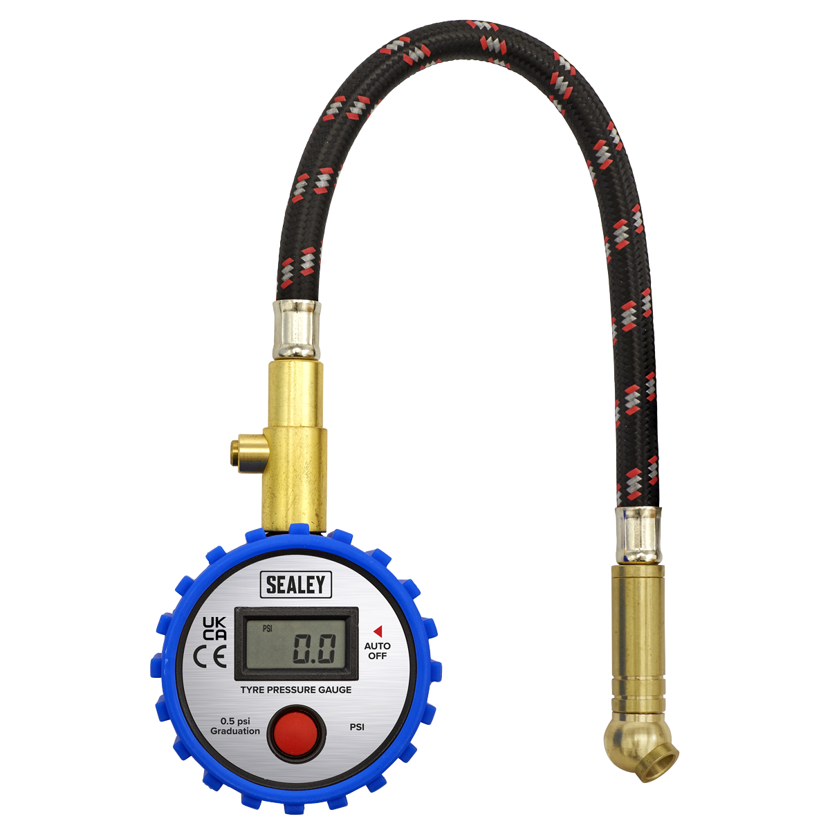 Tyre Pressure Gauge Digital with Leader Hose & Quick Release