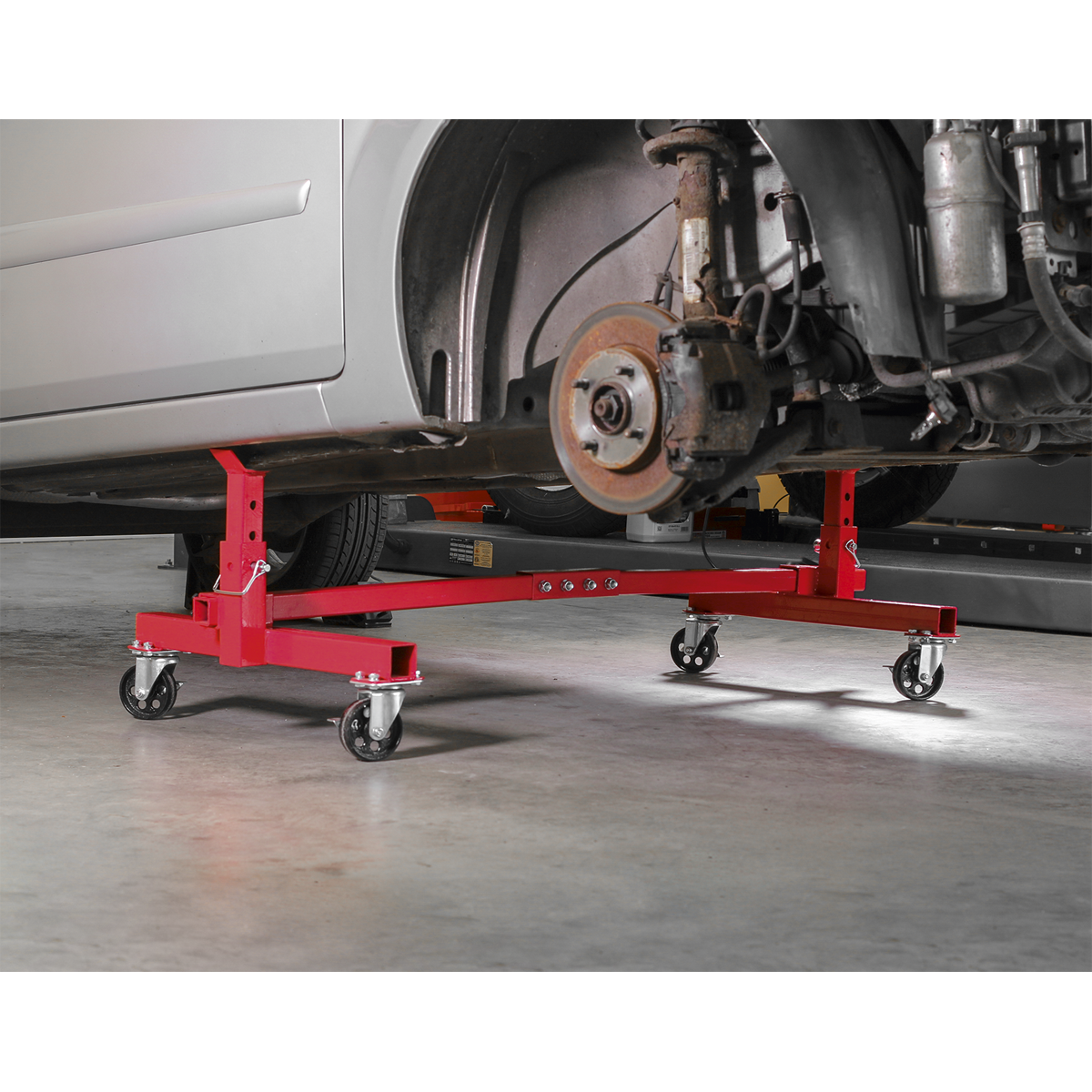 Adjustable 2-Post Vehicle Moving Dolly 900kg Capacity