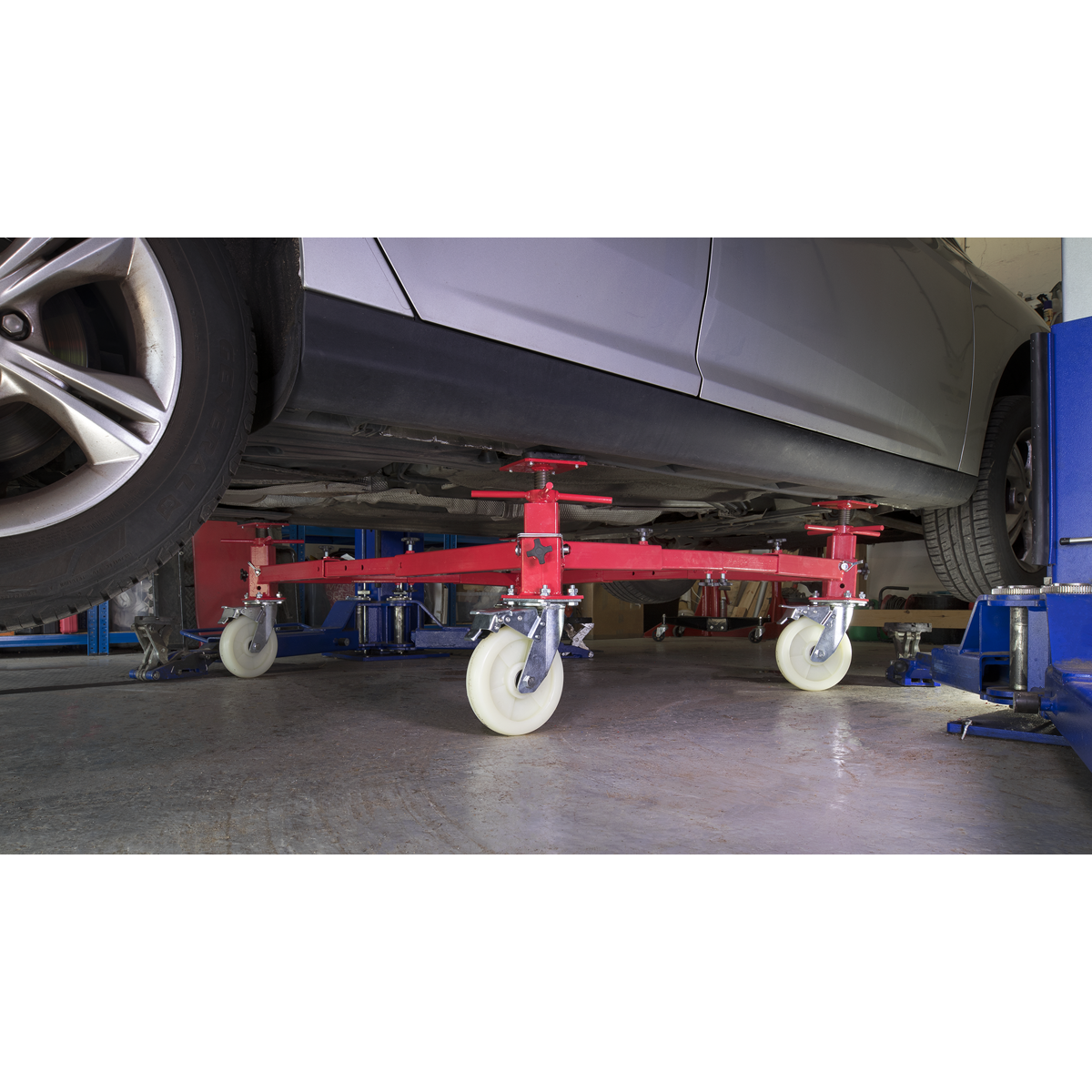 Adjustable 4-Post Vehicle Moving Dolly 900kg Capacity