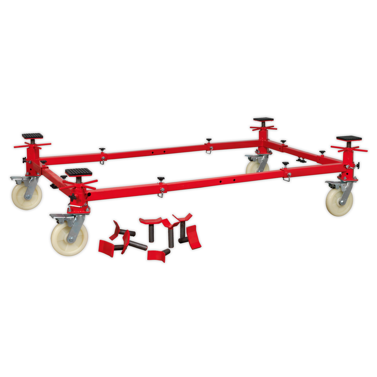 Adjustable 4-Post Vehicle Moving Dolly 900kg Capacity