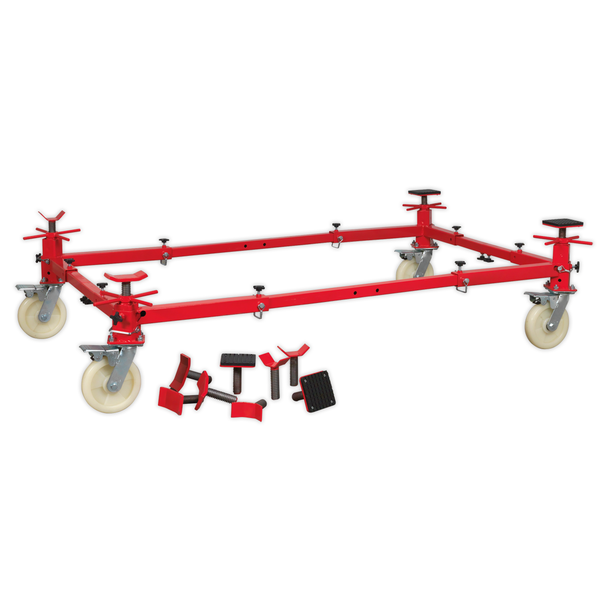 Adjustable 4-Post Vehicle Moving Dolly 900kg Capacity