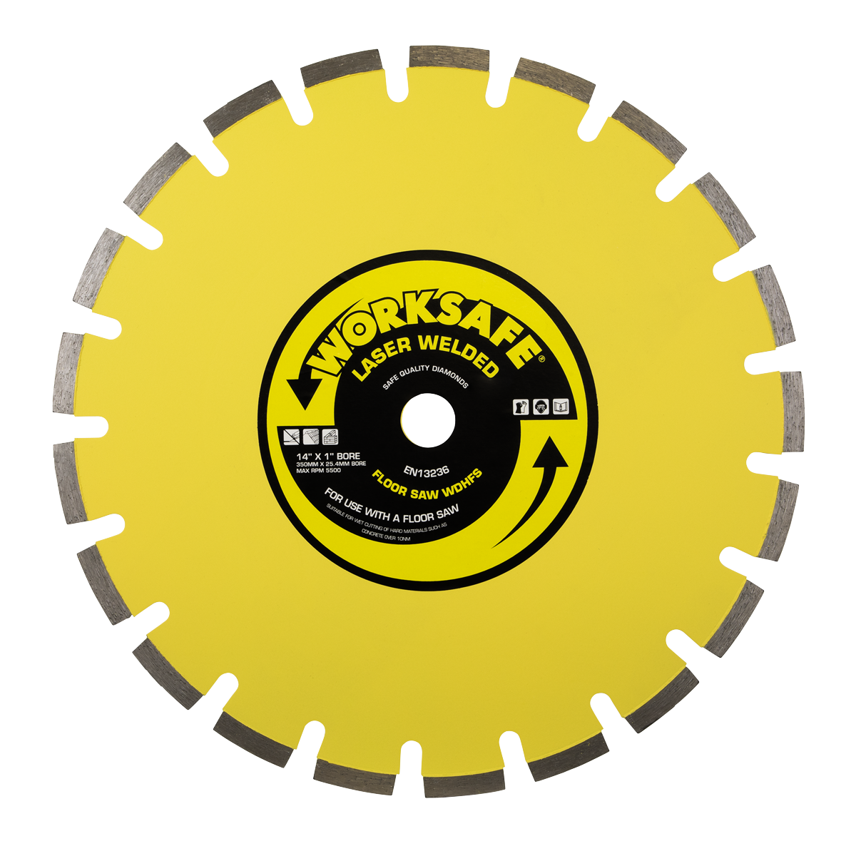 Worksafe® Diamond Blade Floor Saw (Hard) 350 x 25mm