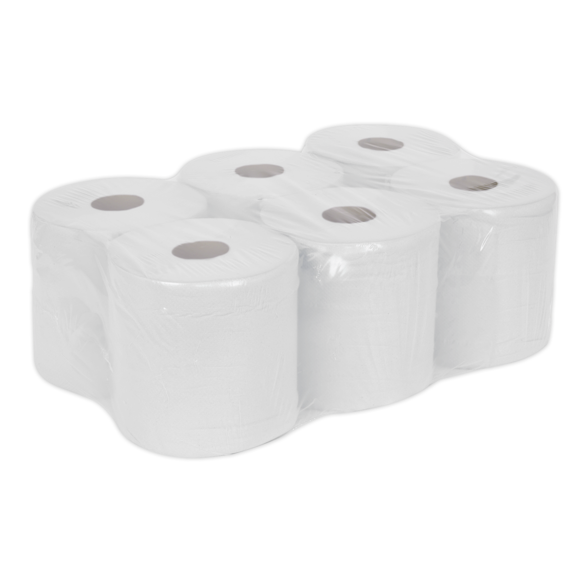 2-Ply Embossed White Paper Roll 150m - Pack of 6