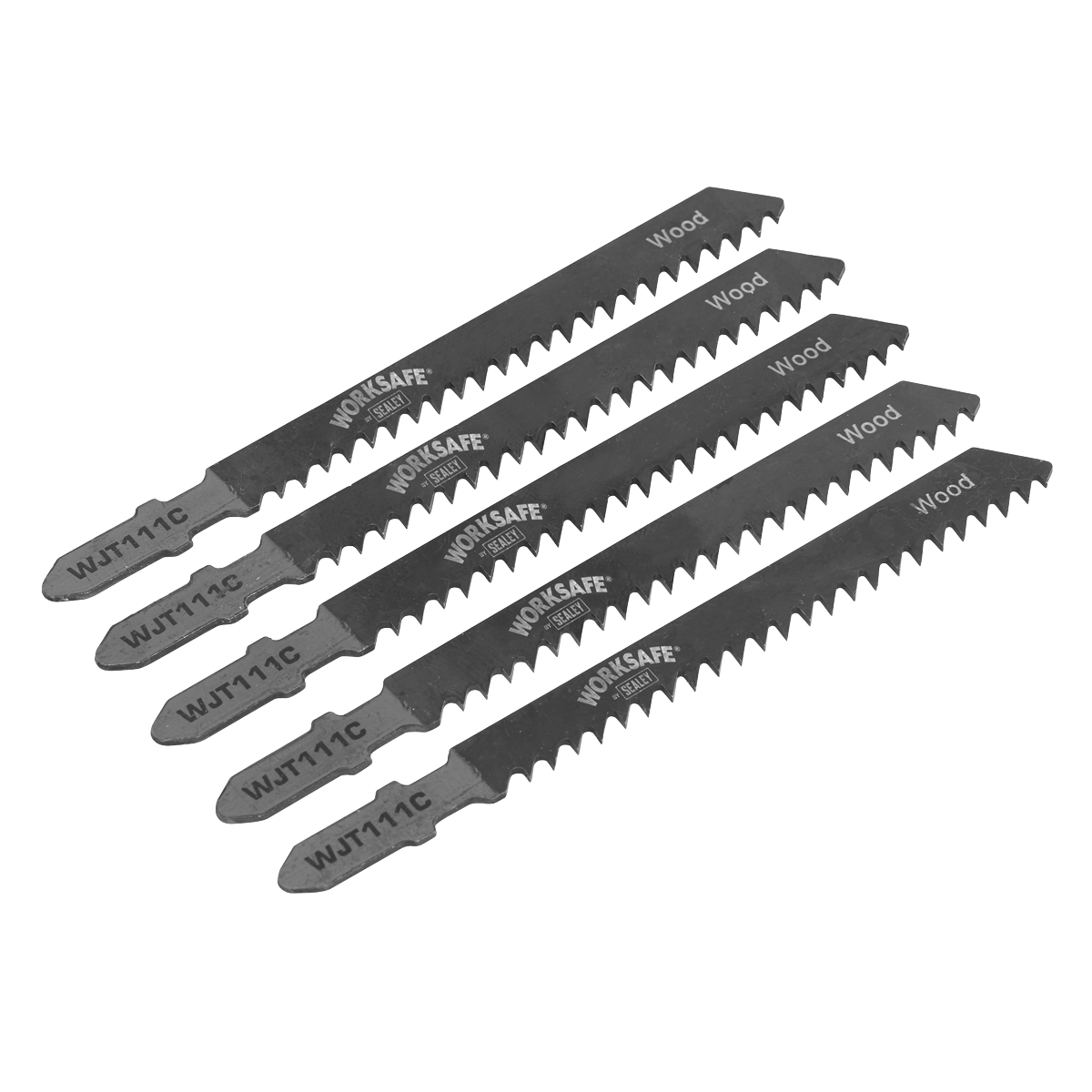Jigsaw Blade Soft for Wood & Plastics 75mm 9tpi - Pack of 5