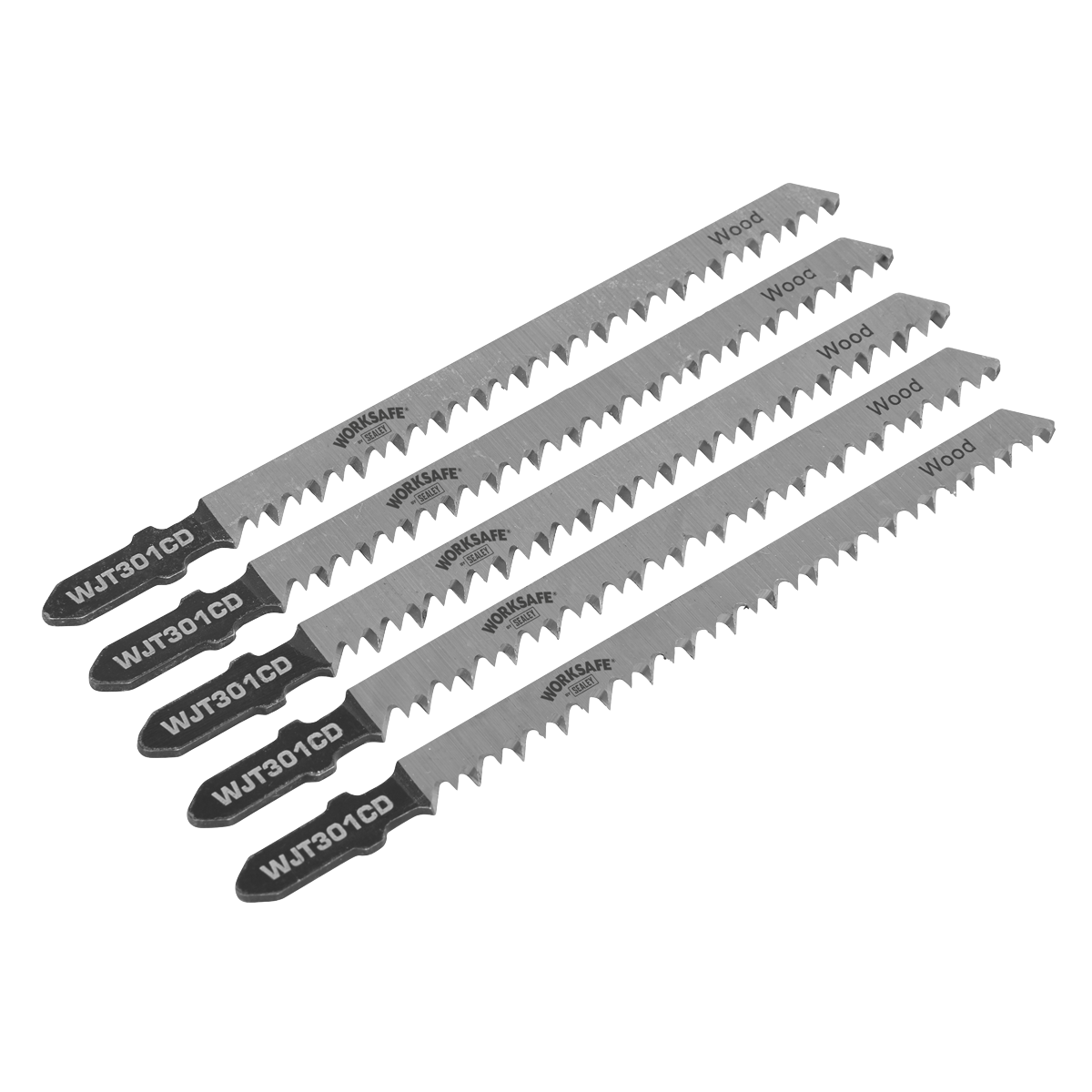 Worksafe® Jigsaw Blade for Wood & Plastics 90mm 8tpi - Pack of 5