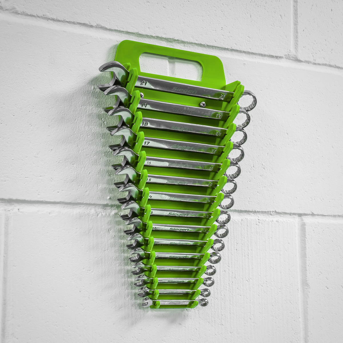 Premier Spanner Rack Capacity 15 Spanners - Hi-Vis Green