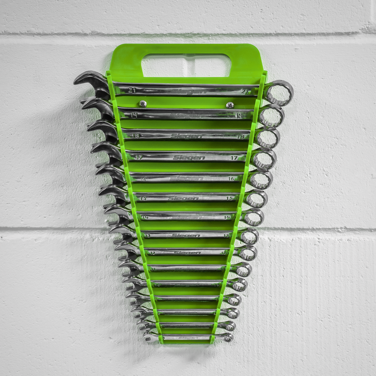 Premier Spanner Rack Capacity 15 Spanners - Hi-Vis Green