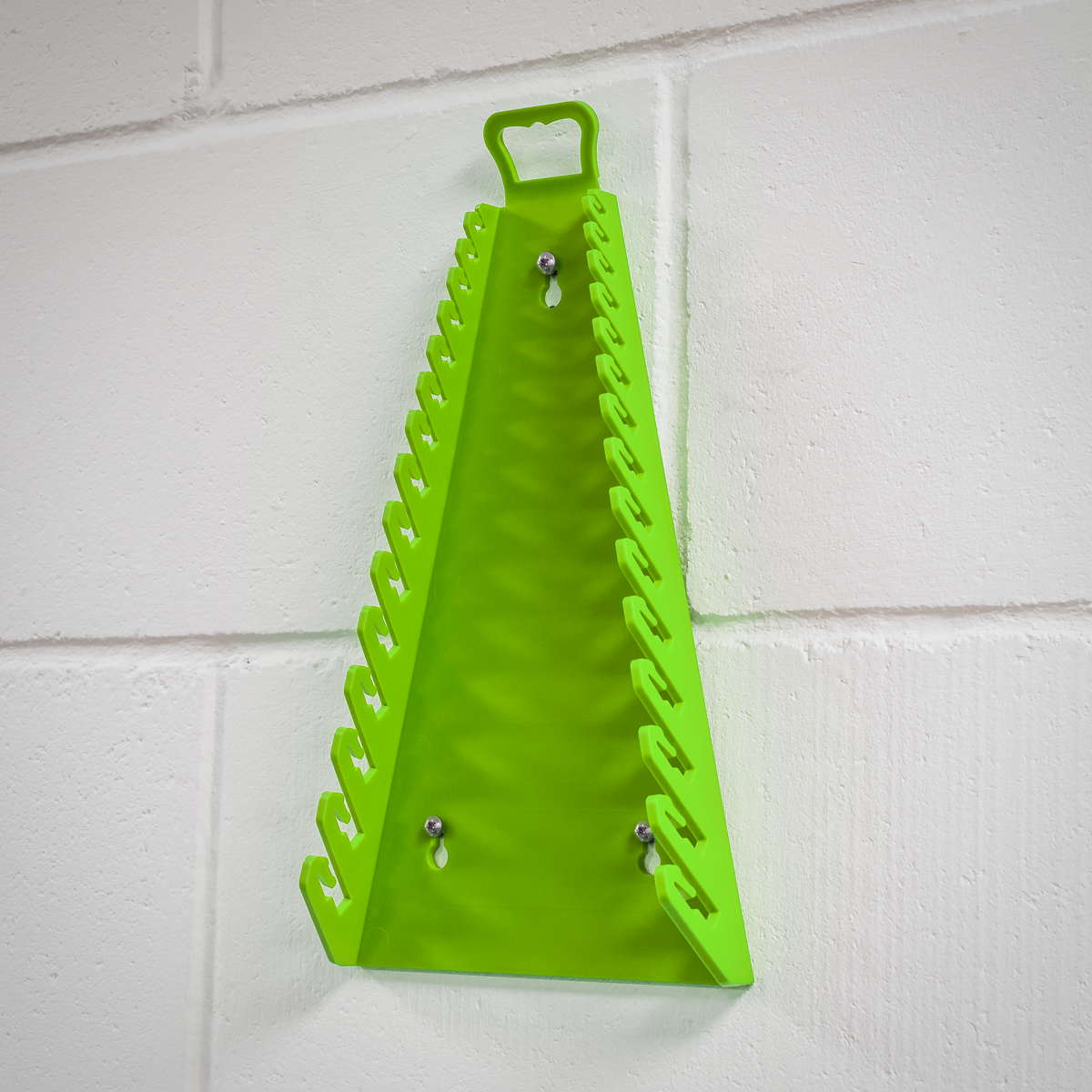 Premier Reverse Spanner Rack Capacity 15 Spanners - Hi-Vis Green