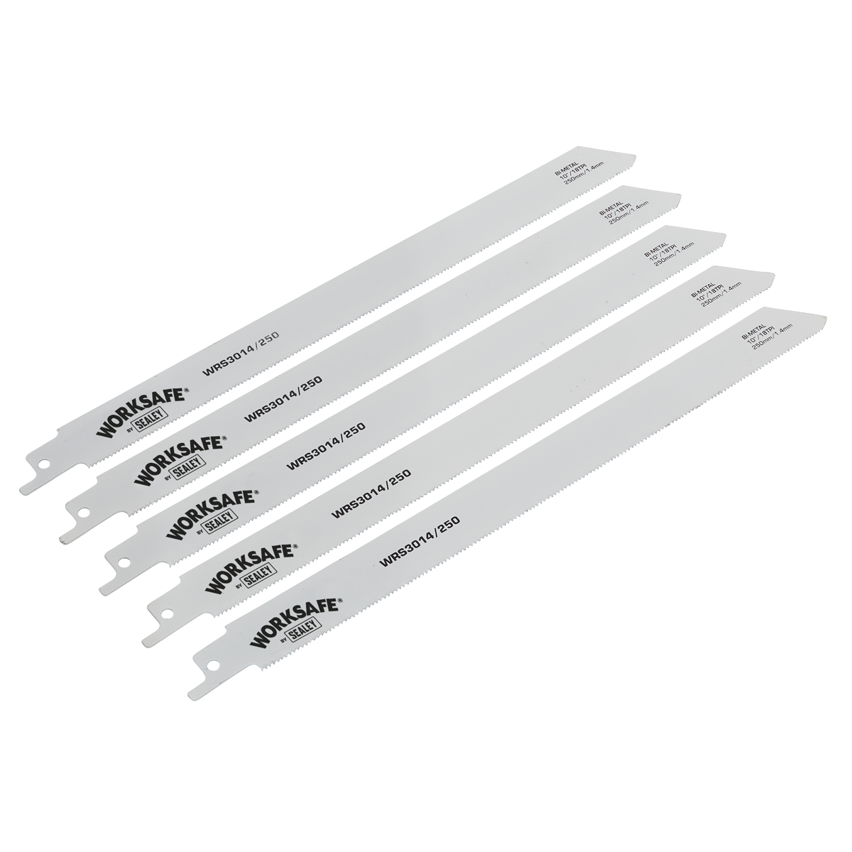 Worksafe® Reciprocating Saw Blade for Metal 250mm 18tpi - Pack of 5