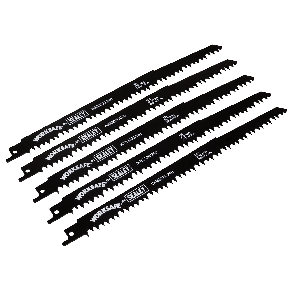 Reciprocating Saw Blade for Wood 240mm 5tpi - Pack of 5