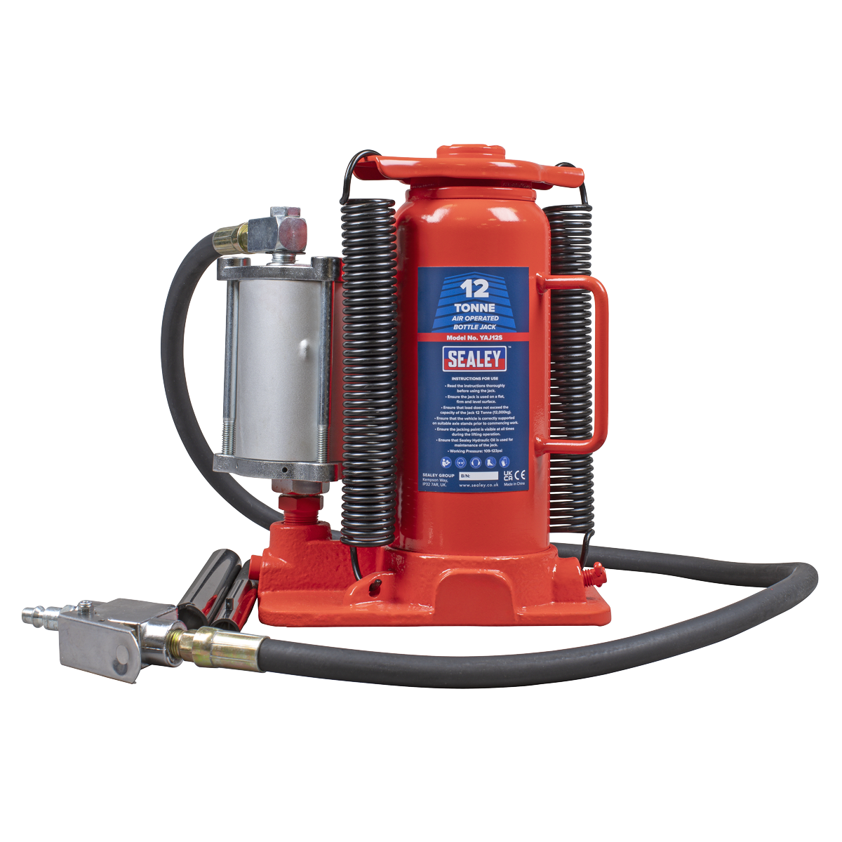 Air Operated Hydraulic Bottle Jack 12 Tonne