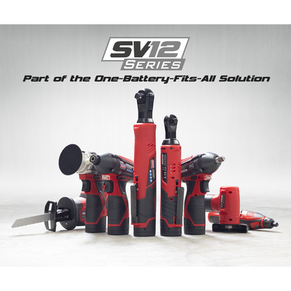 SV12 Series 3/8"Sq Drive Cordless Ratchet Wrench Kit 12V 1.5Ah - 2 Batteries
