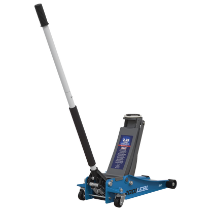 Low Profile Trolley Jack with Rocket Lift 2.25 Tonne - Blue