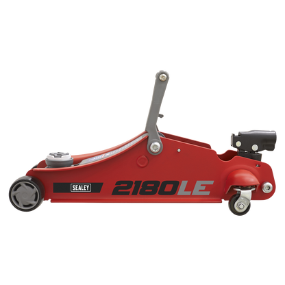 180° Handle Low Profile Short Chassis Trolley Jack 2 Tonne - Red