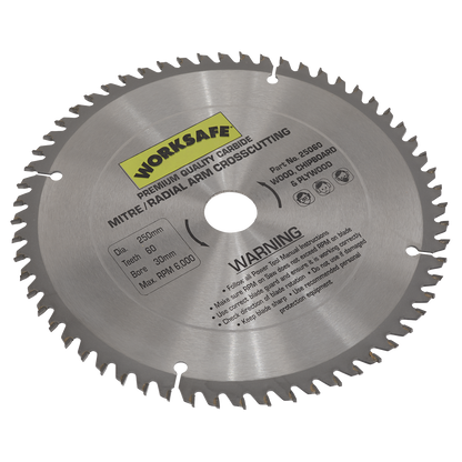Worksafe® TCT Saw Blade 250 x 30mm 60tpu
