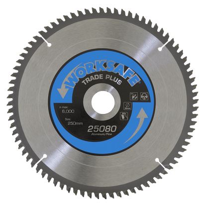 Worksafe® Aluminium Cutting TCT Saw Blade 250 x 30mm 80tpu
