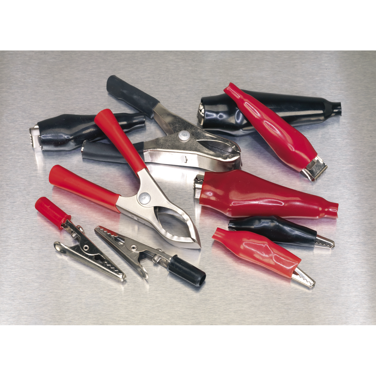 Crocodile Clip Assortment 60pc - Black & Red