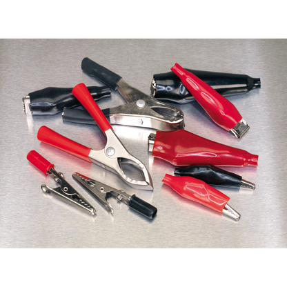 Crocodile Clip Assortment 60pc - Black & Red