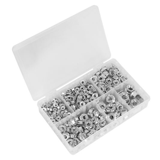 Flange Nut Assortment M5-M12 Serrated 390pc