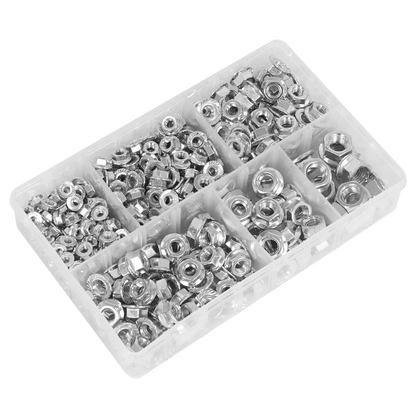 Flange Nut Assortment M5-M12 Serrated 390pc