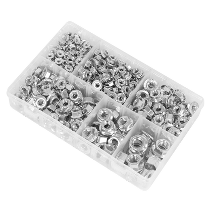 Flange Nut Assortment M5-M12 Serrated 390pc