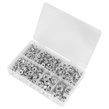 Flange Nut Assortment M5-M12 Serrated 390pc