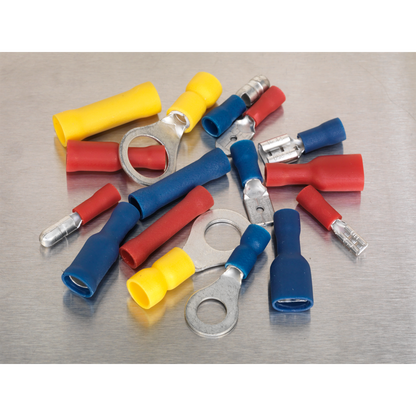 Crimp Terminal Assortment 200pc - Blue, Red & Yellow
