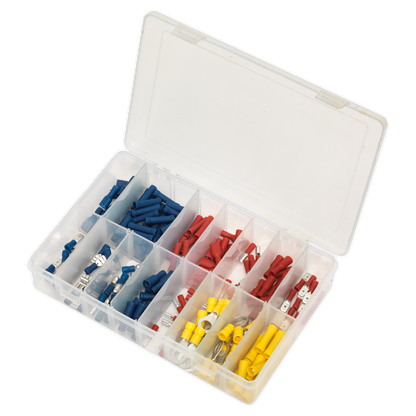 Crimp Terminal Assortment 200pc - Blue, Red & Yellow