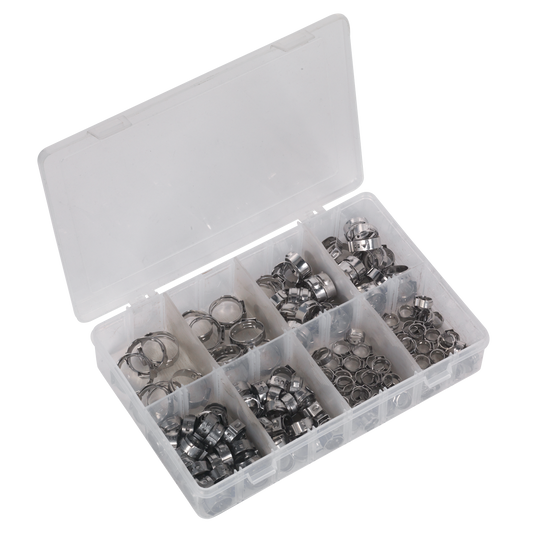 O-Clip Single Ear Assortment Stainless Steel 160pc