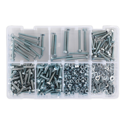 High Tensile Setscrew, Nut & Washer Assortment M5 444pc