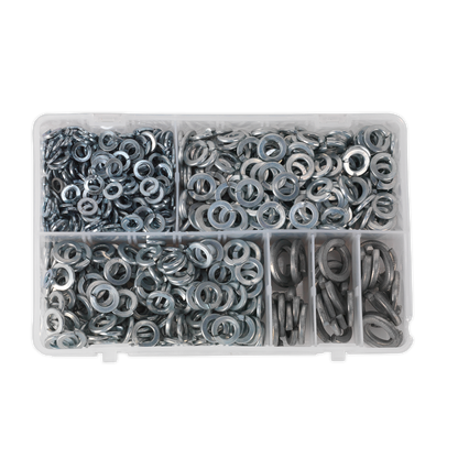 Zinc Plated Spring Washer Assortment M6-M16 1010pc - DIN 127B