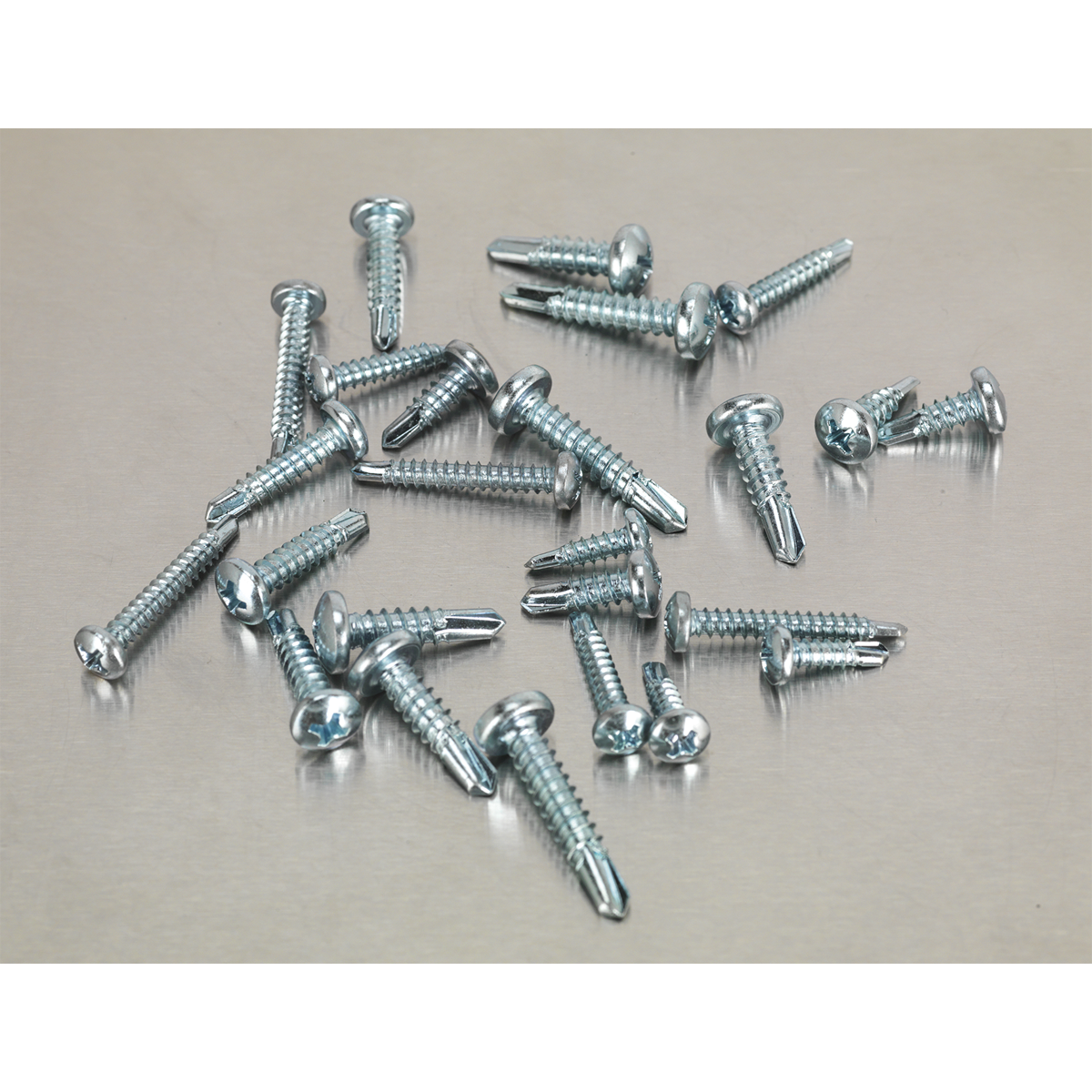 Zinc Plated Self-Drilling Screw Assortment Phillips Pan Head 500pc