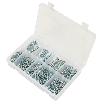 Zinc Plated Self-Tapping Pan Head Pozi Screw Assortment 305pc - DIN 798CZ