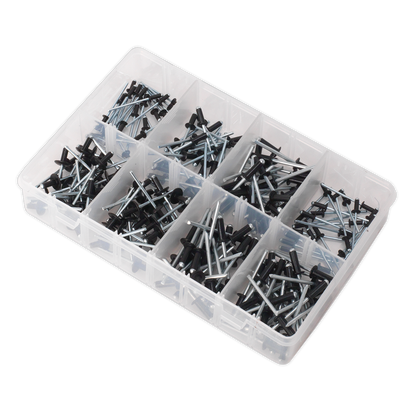 Black Anodised Rivet Assortment 200pc