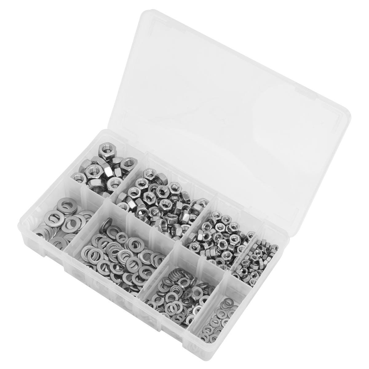 Stainless Steel Nut and Washer Assortment M5-M10 500pc