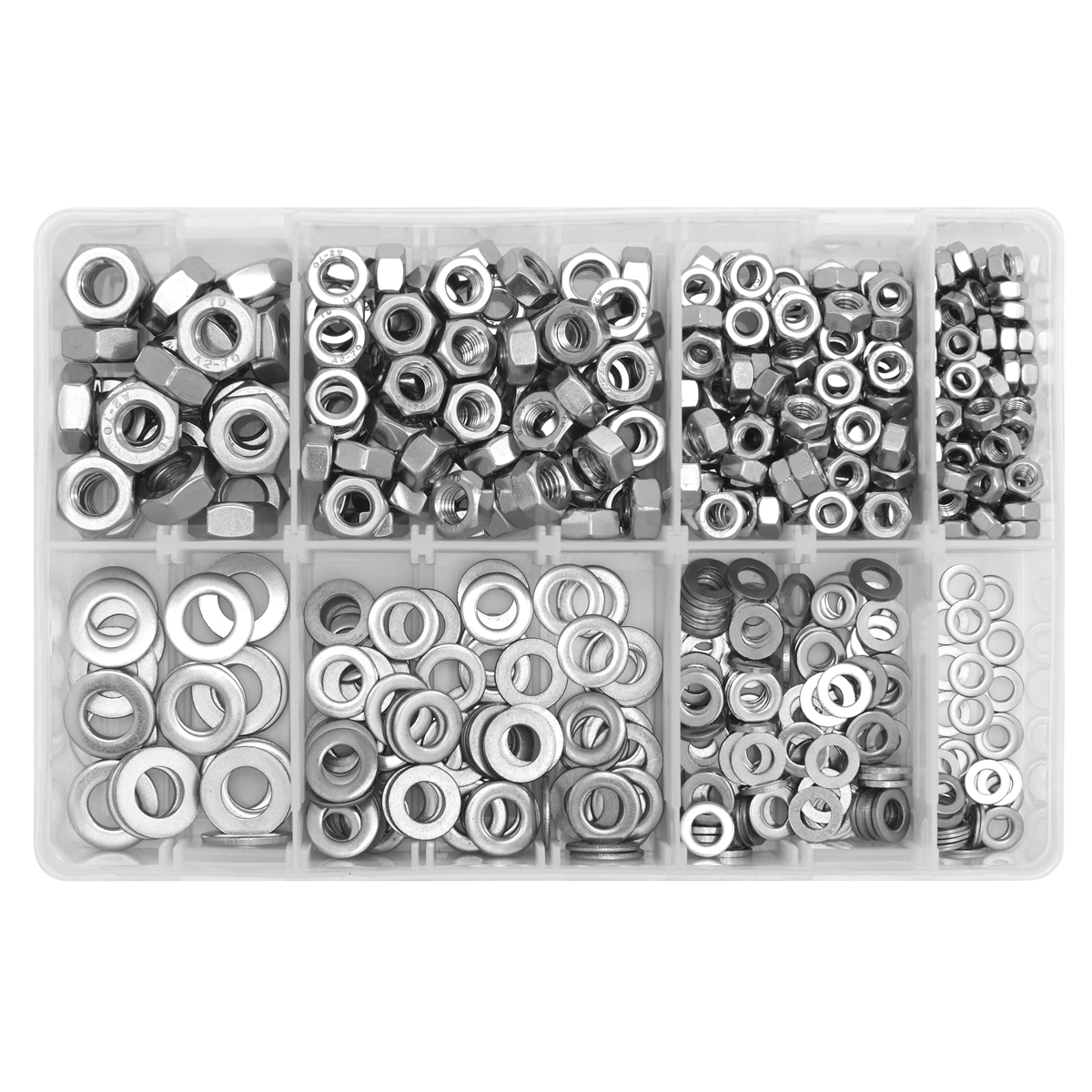 Stainless Steel Nut and Washer Assortment M5-M10 500pc