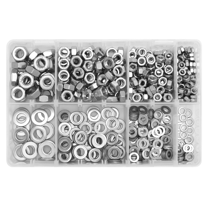 Stainless Steel Nut and Washer Assortment M5-M10 500pc