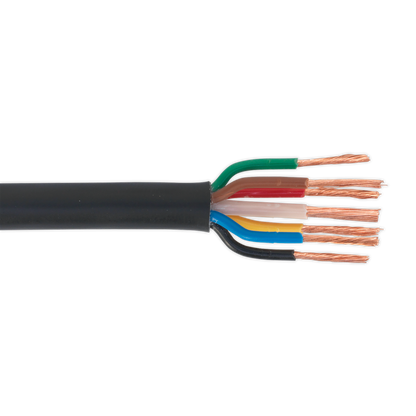 Thin Wall Automotive Cable 6 x 1mm² 32/0.20mm, 1 x 2mm² 28/0.30mm 30m - Black