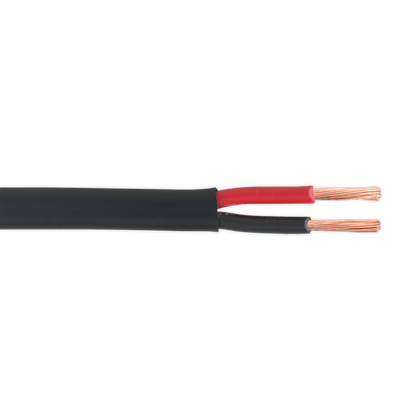 Thick Wall Flat Automotive Cable Twin 2 x 2mm² 28/0.30mm 30m - Black