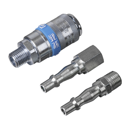 PCL Air Tool Coupling Kit 1/4"BSP 3pc
